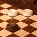 Нарды ручной работы "Узор 3", глубокая резка, с ручкой, 60х30 см, с шахматным полем, массив ореха, Армения
