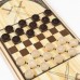 Нарды "Охотники на привале", деревянная доска 50 х 50 см, с полем для игры в шашки