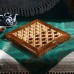 Настольная игра 3 в 1 «Звезда 2»: 50х25 см, ручная работа, массив ореха, Иран
