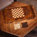 Нарды ручной работы "Олени", глубокая резка, с ручкой, 60х30 см, с шахматным полем, массив ореха, Армения