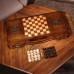 Нарды ручной работы "Паук", глубокая резка, с ручкой, 60х30 см, с шахматным полем, массив ореха, Армения