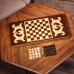 Нарды ручной работы "Летящий орёл", 60х30 см, с шахматным полем, массив ореха, Армения