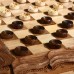 Настольная игра 3 в 1 «Звезда, Резка 1»: 50х25 см, ручная работа, массив ореха, Иран