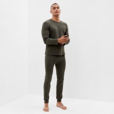 Комплект мужской термо (джемпер, брюки) MINAKU цвет хаки, р-р 48