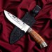 Нож кавказский, туристический "Беркут" с ножнами, гардой, сталь - 40х13, 15 см