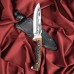 Нож кавказский, туристический "Викинг" с ножнами, сталь - 40х13, жженый орех, 14.5 см