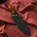 Нож кавказский, туристический "Зодиак" с ножнами, сталь - 40х13, вощеный орех, 14.5 см