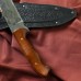 Нож кавказский, туристический "Зодиак" с ножнами, сталь - 40х13, вощеный орех, 14.5 см