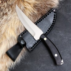Нож кавказский "Коса" с ножнами, сталь - х12, рукоять - бук
