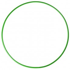 Обруч гимнастический, стальной, d=90 см, 900 г, цвет зелёный