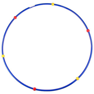 Обруч гимнастический с массажными шариками, стальной, d=90 см, 900 г, цвета МИКС
