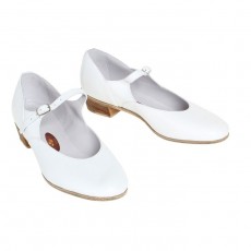 Туфли народные женские, длина по стельке 25,5 см, цвет белый