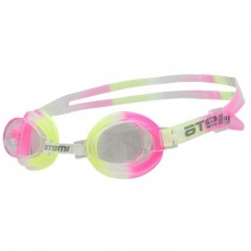 Очки для плавания Atemi S307, детские, PVC/силикон, цвет жёлтый/розовый/белый