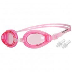 Очки для плавания, взрослые + беруши, цвет розовый