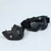 Очки-маска для езды на мототехнике, разборные, стекло с затемнением, черные