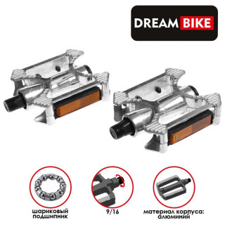 Педали 9/16" с подшипником Dream Bike, алюминиевые