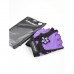 Перчатки для фитнеса женские замшевые X11, цвет чёрный/фиолетовый, размер L