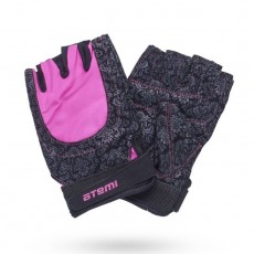 Перчатки для фитнеса Atemi AFG06PM, черно-розовые, размер M