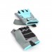 Перчатки для фитнеса женские замшевые X10, цвет серый/голубой, размер XXL
