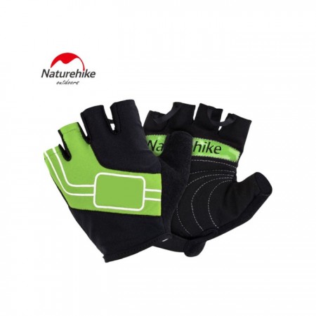 Перчатки NATUREHIKE NH Half Finger Cycling Gloves, L, зеленый, 00427_437