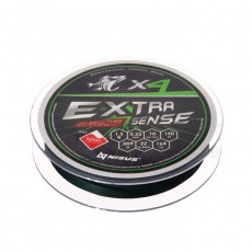 Шнур NISUS Extrasense X4 PE, диаметр 0.22 мм, тест 10 кг, 150 м, зелёный