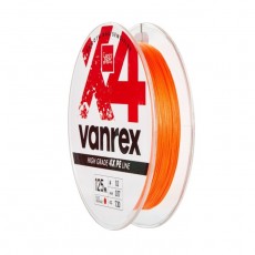 Леска плетёная Lucky John Vanrex х4 BRAID Fluo Orange 125 м, 0,17 мм
