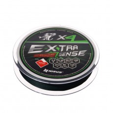 Шнур NISUS Extrasense X4 PE, диаметр 0.30 мм, тест 20.9 кг, 150 м, зелёный
