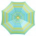 Зонт пляжный «Модерн» с механизмом наклона, серебряным покрытием, d=180 cм, h=195 см, цвет МИКС