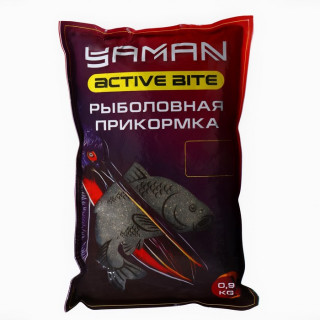 Прикормка Yaman Active Bite, плотва, кокос, чёрный, 900 г