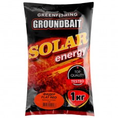 Прикормка Greenfishing Solar Energy, фидер Flat Red, 1 кг