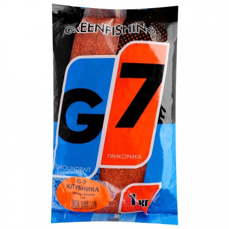 Прикормка Greenfishing G-7, клубничный микс, 1 кг