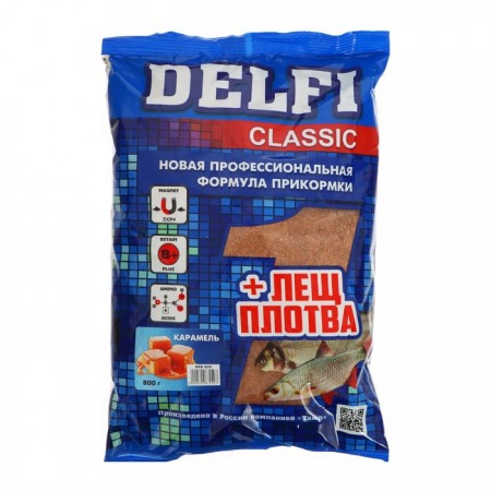 Прикормка DELFI Classic, лещ-плотва, карамель, 800 г