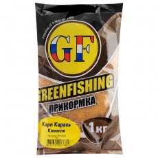 Прикормка Greenfishing GF, карп-карась, конопля, 1 кг