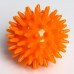 Развивающий массажный мячик с шипами, «Веселый Ёжик», твёрдый,d= 6 см, цвет МИКС