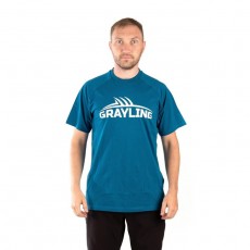 Футболка GRAYLING Logo, хлопок, синий, р-р XL