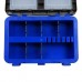 Ящик зимний HELIOS двухсекционный, цвет серо-синий
