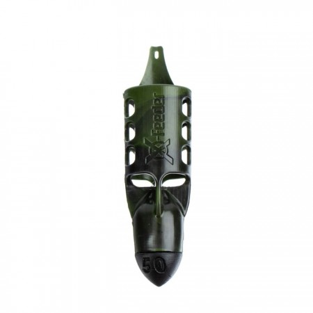 Груз-кормушка пластиковая X-FEEDER PL CAMO BULLET FLYING-2 M, цвет камо, 50 г, 32 мл