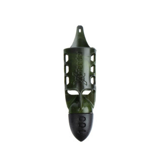 Груз-кормушка пластиковая X-FEEDER PL CAMO BULLET FLYING-2 M, цвет камо, 100 г, 32 мл