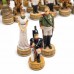 Шахматные фигуры "Отечественная война", h короля-8 см, h пешки-6 см, d-2.5 см