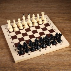 Шахматные фигуры обиходные "Айвенго", король h-10 см, без доски, в картонной упаковке