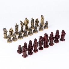 Шахматные фигуры, полистоун, король h-10.5 см d-3.5 см, пешка h-6 см d-3.5 см