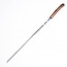 Шампур уголок, с деревянной ручкой "Эко" рабочая часть - 40 см, 63 х 1.2 см, сталь - 2 мм,