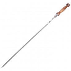Шампур с деревянной лакированной ручкой, 700 х 10 х 3 мм