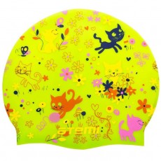 Шапочка для плавания Atemi PSC307, детская, силикон, цвет салатовый