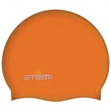 Шапочка для плавания Atemi SC306, силикон, цвет оранжевый