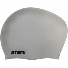 Шапочка для плавания Atemi LC-05, силикон, для длиных волос, серая