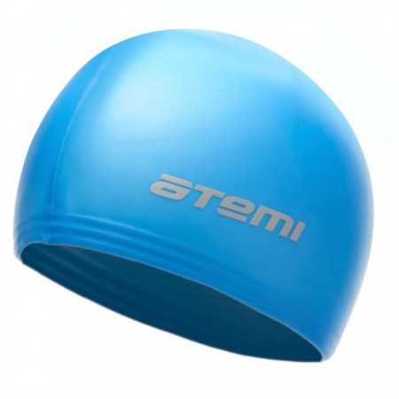 Шапочка для плавания Atemi, TC402, тонкий силикон, цвет голубой