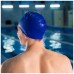 Шапочка для плавания взрослая, резиновая, обхват 54-60 см, цвет тёмно-синий