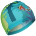 Шапочка для плавания детская «Африка», тканевая, обхват 46-52 см, цвет голубой/зелёный