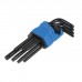 Набор ключей ТУНДРА black, TORX Tamper, удлиненные, CrV, TT10 - TT50, 9 шт.